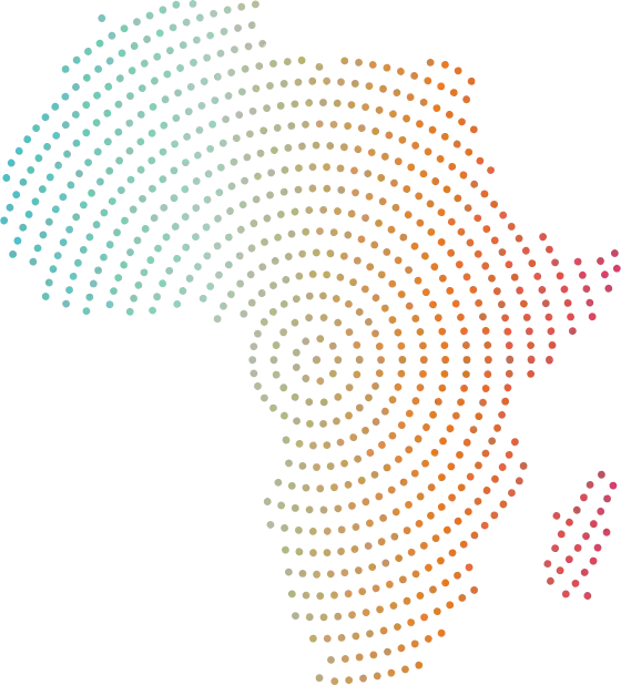 Map of Africa with Data Innovators’ Johannesburg base marked