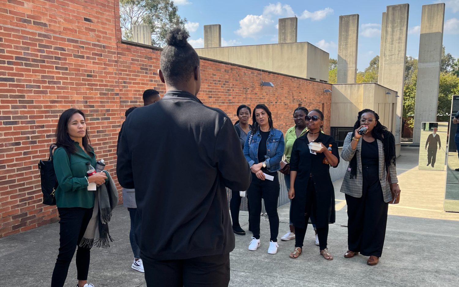 Team gathering at the Apartheid Museum on Freedom Day