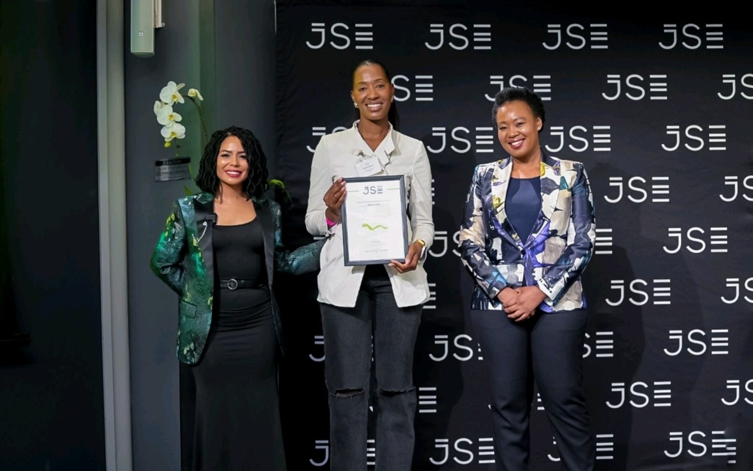 Recognition received at the JSE