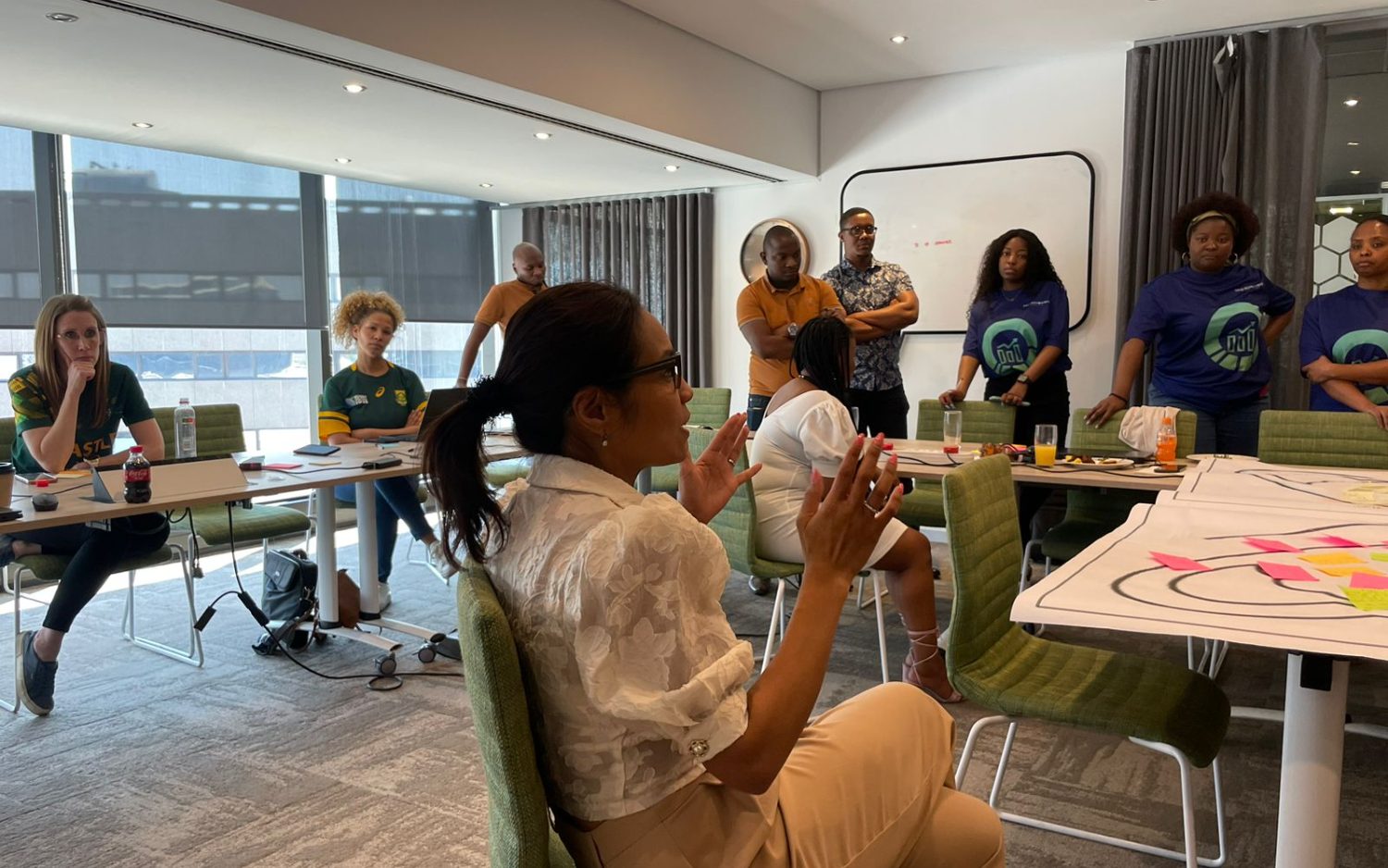 Team working session at a town hall